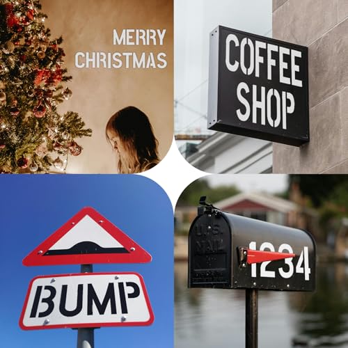 2 Pack - 6 Inch Letter Stencils Set, 72 Reusable Stencils for Painting On Wood, Metal, Walls, Fabric, Rocks with Interlocking, Perfect for Banners, Sign Making & DIY Art (6 inch) - style: 6 inch