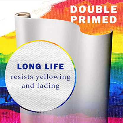 VViViD Double Primed Cotton Canvas 60" Wide Roll Choose Your Size! (50ft x 60") - size: 50ft x 60"