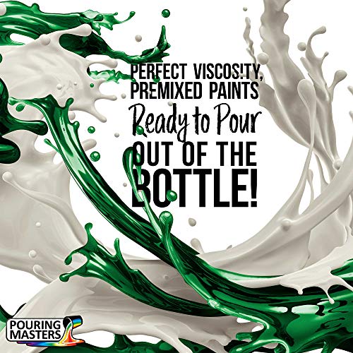Pouring Masters Forest Green Ready to Pour Acrylic Pouring Paint - Premium 32-Ounce Pre-Mixed Fluid Acrylic Paint - Fluid Art Supplies for Canvas, Wood, Paper, Tile & Rocks