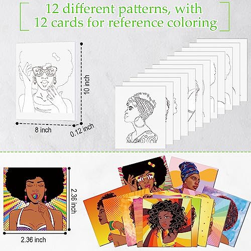 Ctosree 12 Sets Pre Drawn Canvas Kit for Painting Adults Sip and Paint Kit Art Pre Printed Canvas Bulk for Adult Date Night, Art Party & Holiday Gift(Hipster Women,8 x 10 in) - size: 8 x 10 in, style: Hipster Women