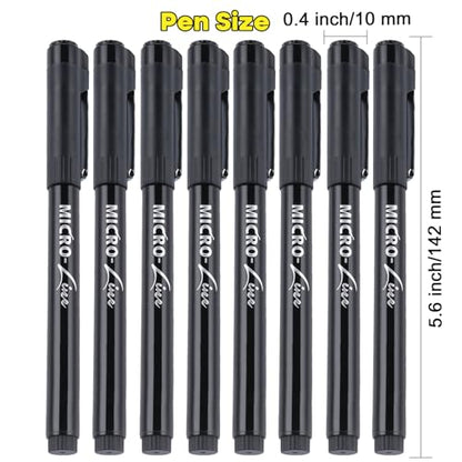 Dyvicl Hand Lettering Pens, Calligraphy Brush Pens Art Markers for Beginners Writing, Sketching, Drawing, Illustration, Scrapbooking, Journaling, Black Ink Pen Set, 8 Sizes
