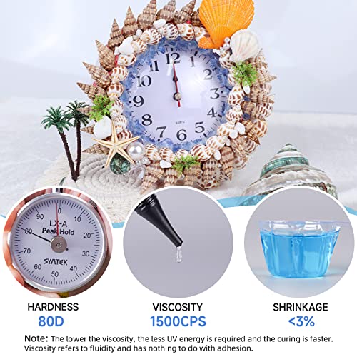 LET'S RESIN 30g UV Resin Kit with Light and 12-Color UV Resin with All-Inclusive Keychain Making Kit