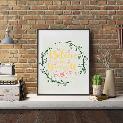 JSRQT 16Pcs Inspirational Word Stencils for Painting, Reusable Plastic Quotes Stencils for Craft, Motivational Drawing Painting Template Kit for DIY Wood Wall Shirt Canvas, and Card Making, 20×20 CM - size: 20*20CM