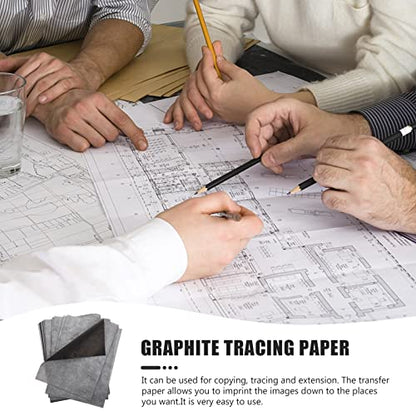 Beatifufu A4 Carbon Transfer Paper 100 Sheets One-Side Graphite Copy Paper for Tracing Drawing Art Pattern Transfer and Craft Projects