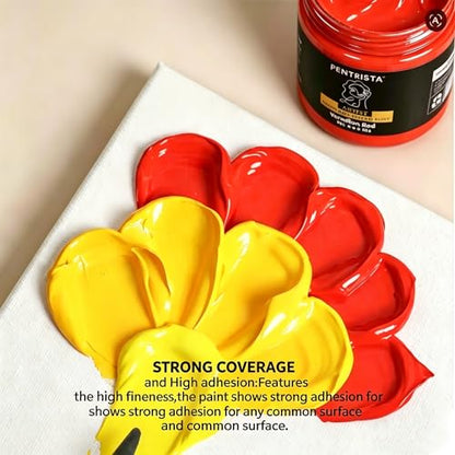 Heavy Body Acrylic Paint Set, 9 Colors (220ml/7.44oz) – Rich Pigment Artist Acrylic Paint for Canvas Painting, Wood, Ceramic, Stone – Professional Art Supplies for Adults, Artists & Crafters - color: 9 colours