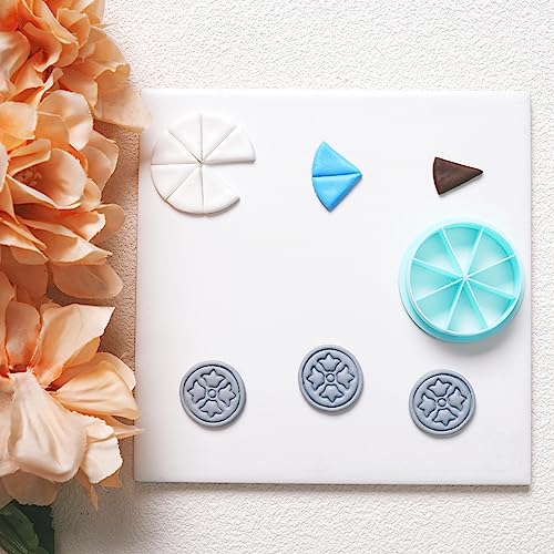 TAINSKY Color Recipe Wheel Polymer Clay Cutter Tool, Polymer Clay Recipe Cutter Guide