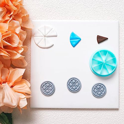 TAINSKY Color Recipe Wheel Polymer Clay Cutter Tool, Polymer Clay Recipe Cutter Guide