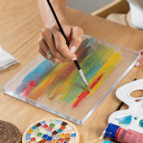 SUPERFINDINGS 24.8x20cm Gel Press Monoprinting Plate Clear Gel Monoprinting Plate Reusable Gels Printing Plates Printmaking Supplies for Card Making Arts and Crafts Scrapbooking and Journaling - size: 9.76"x7.87"