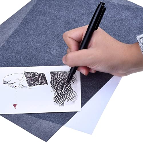 50 Sheets Carbon Paper, Carbon Paper Sheets, 8.25x11.7 Inch Graphite Paper, Tracing Graphite Transfer, for Tracing Drawing Patterns on Paper, Canvas, Wood, Fabric (3 PC) - color: 3 PC