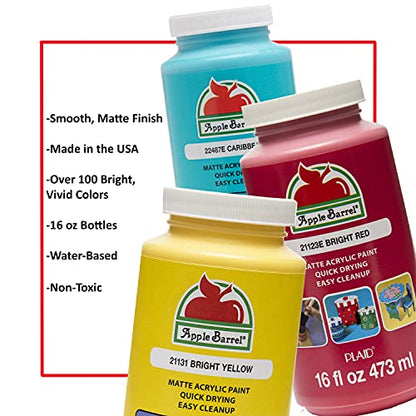 Apple Barrel ACRYLIC PAINT, 16 oz, Pewter Grey - color: Pewter Grey, size: 16 Fl Oz (Pack of 1)