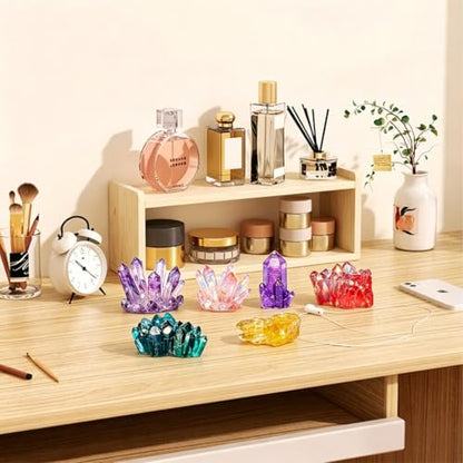 11 PCS Crystal Cluster Resin Mold Quartz Rock Silicone Molds,Different Shapes Epoxy Resin Molds DIY Gem Stone Jewerly, Candle,Soap,Clay