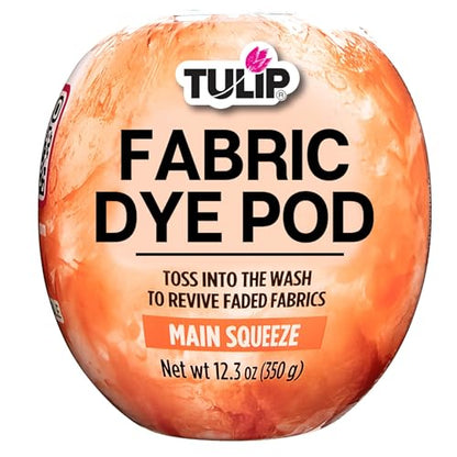 Tulip Fabric Dye Pod Main Squeeze (Orange), Dye for Washing Machines - color: Main Squeeze