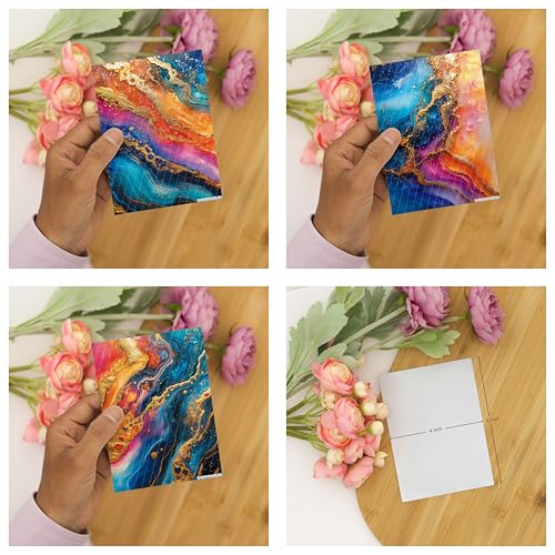 Colorful Resin Clay Transfer Paper – 6 Pcs, Transfer Paper for Polymer Clay, Resin Art Polymer Clay Transfer Sheet for Jewelry Making - color: Resin Clay