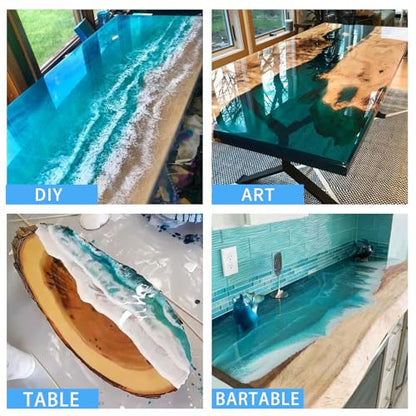 Deep Pour Epoxy Resin 3 Gallon 2-4" Inch Pour Depth Low Viscosity Crystal Clear & High Gloss, Bubble-Free Casting 2:1 Mix Ratio Resin Kit for Wood River Table Wood Filler Bar Top Art Crafts - size: 3 Gallon