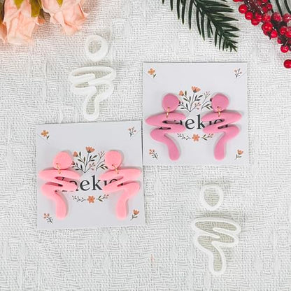Xaekicr Abstract Woman Shape Polymer Clay Cutters – Modern Clay Earring Cutters for Jewelry Making, Clay Tools for Polymer Clay Molds, Set of 2 - color: U color