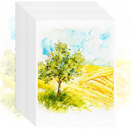 64 Sheets Watercolor Paper, 5"x7" Water Color Paper, 140lb/300gsm Artist Sketch Easel Acrylic Painting Loose Drawing Paper Bulk, Art Supplies for Kids Child Adults, Watercolors, Watercolor Paint Set - size: 5" x 7", 64 sheets, style: loose watercolor draw