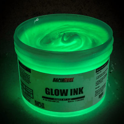 Rapid Cure® Screen Printing Ink Glow in The Dark (Quart - 32oz.) - Plastisol Ink for Screen Printing, Fast Curing Fabric Paint - Screen Print Direct®, USA Made - color: Glow, size: 32 fl oz