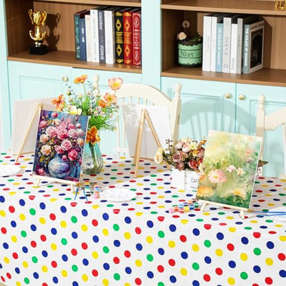 Tenceur 86 Pieces Mini Canvas with Easel Set, 8 x 10 Inch Small Canvas Painting Kit for Party, DIY Painting Boards with Large Tablecloth, Easels Paints Aprons Brushes for Party Gifts - size: 8 x 10 in