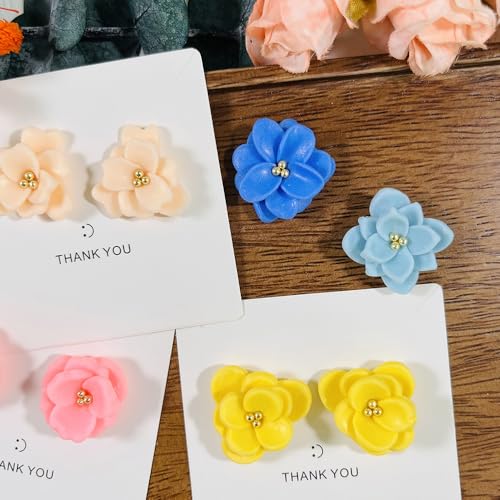 Xaekicr A2-3-1-Handmade Jewelry Pendant Crafting Kit,Flower Plastic Molds Set, DIY Polymer Clay Printing Tools - color: Y color
