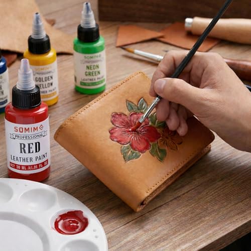 Acrylic Leather Paint Set, 18 Colors Acrylic Leather Dye Kit with Deglazer and Finisher, Sneaker Paints for Shoes, Bags, Couches, Sofa, Jackets, and DIY Crafts