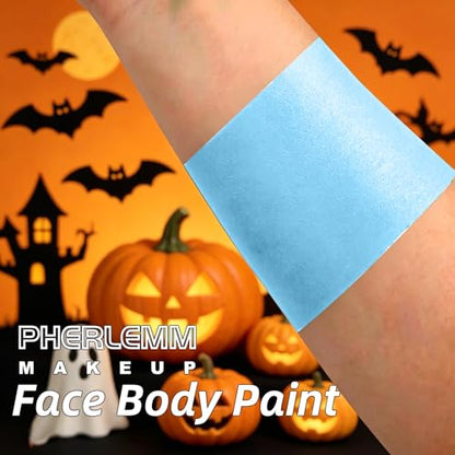 Light Blue Face Paint Stick Waterproof Eye Black Smooth SmudgeProof Body Paint High Pigment for Sports Events Halloween SFX Makeup Mermaid Frost Spirit and Dreamy Character Looks - color: Light Blue