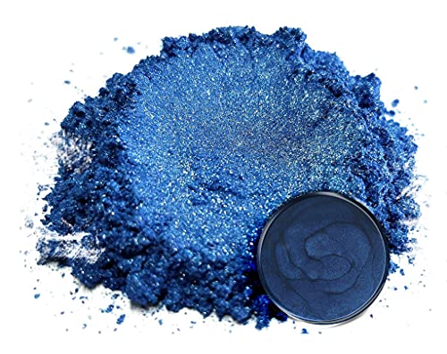 Eye Candy Pigments Premium Blue Mica Powder - Blueblood (50gr) - for Epoxy, Resin, Soap, Paint, Woodworking, Acrylic Pouring, Bath Bombs, Fishing Lures - DIY Arts and Crafts Additive - color: Blueblood