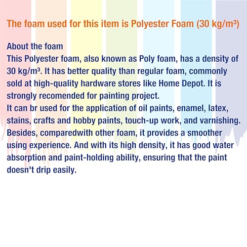 Poly Foam Brushes 21pcs, Sponge Brushes, High Density Foam Paint Brush for Painting, Staining, Paint Sponges (1", 2", 3", 4") - size: 1"- 4" assorted 21pcs