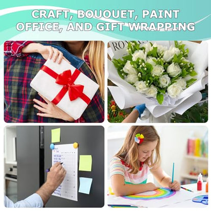 Vanhench 36" x 2400" (200') White Wrapping Paper Roll for Flower Bouquet Birthday Gifts, White Easel Painting Drawing Paper, Bulletin Board/Chart/Poster Paper, Kids Art Supplies - color: White, size: 36" X 200'