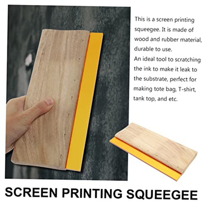 GLSTOY 1set Screen Printing Scraper Ink Squeegee for Easy Application for Crafting and Includes Frame and Mesh