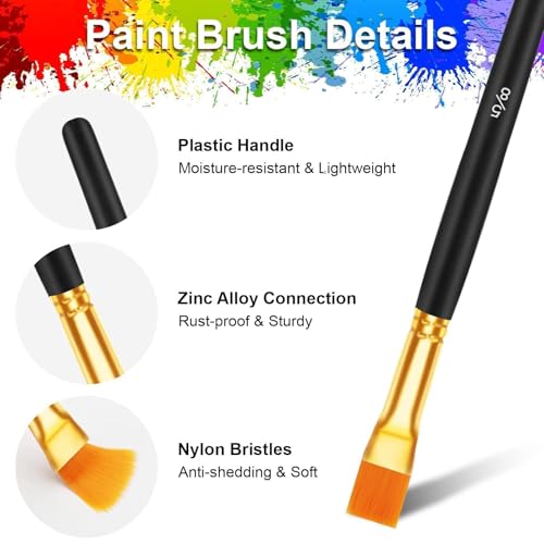 EEEKit 23 PCS Palette Knife Set, Stainless Steel Spatula Pallet Knife with Synthetic Brushes for Acrylic, Art Paint Scrapers for Oil Canvas, Watercolor Painting