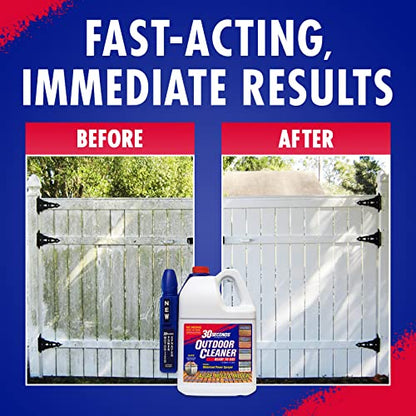 30 SECONDS Mold and Mildew Stain Remover | 1.3 Gallon | Ready to Use | Battery Powered Spray Wand - size: 166.4 Ounce (Pack of 1)
