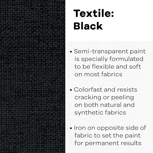 Jacquard Textile Paint 8 Oz Black - color: Black, size: 8 Fl Oz (Pack of 1)