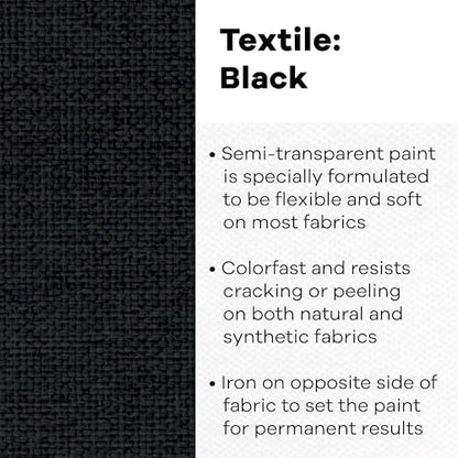 Jacquard Textile Paint 8 Oz Black - color: Black, size: 8 Fl Oz (Pack of 1)