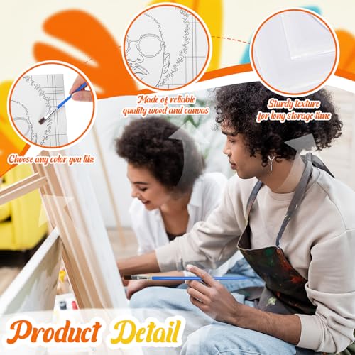 Sherr 285 Pcs 30 Sets Sip and Paint Kit for Adults, Pre Drawn Canvas Kit for Painting Acrylic Painting Favor Bulk for DIY Birthday Gifts Adult Date Night Party Suppliers(Stylish African Figures) - style: Stylish African Figures