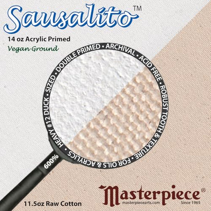 Masterpiece ZSMS-1114 Monet Pro 1.5" Deep Sausalito Heavy Weight and Texture 14 oz Cotton Stretched Artist Canvas 11" x 14"