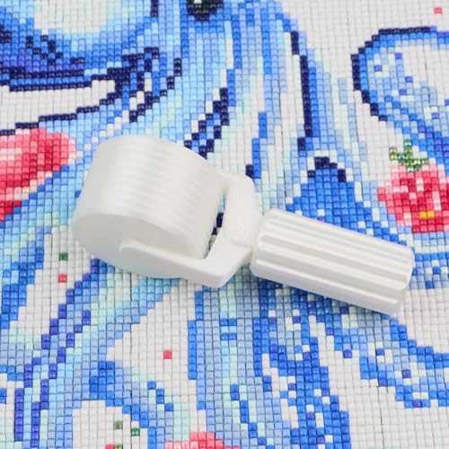 Diamond Painting White Roller, Pressure Roller for Diamond Art Canvas, Flatten and Secure Diamonds Easily, DIY Diamond Painting Accessories - color: White