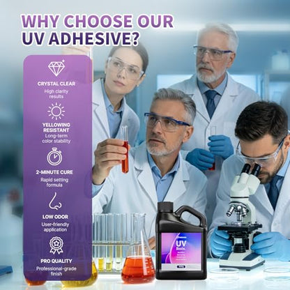SHORE RESIN 500g UV Resin Kit, Crystal Clear UV Resin | Fast-Curing UV Resin with Gloss Finish for Jewelry Making, Coating, Casting and DIY Crafts - size: 500g