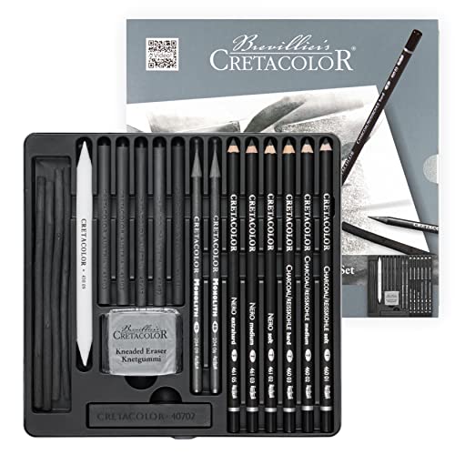 Cretacolor 400 30-Black Box 20-Piece Charcoal Set