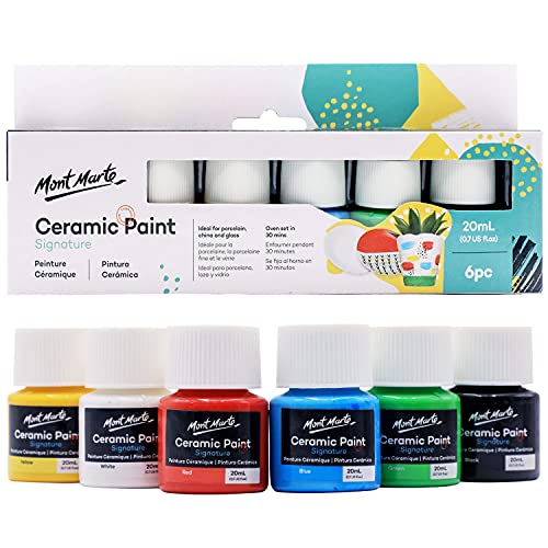 Mont Marte Ceramic Liquid Paint 6pce x 20ml - size: 0.7 Fl Oz (Pack of 6)