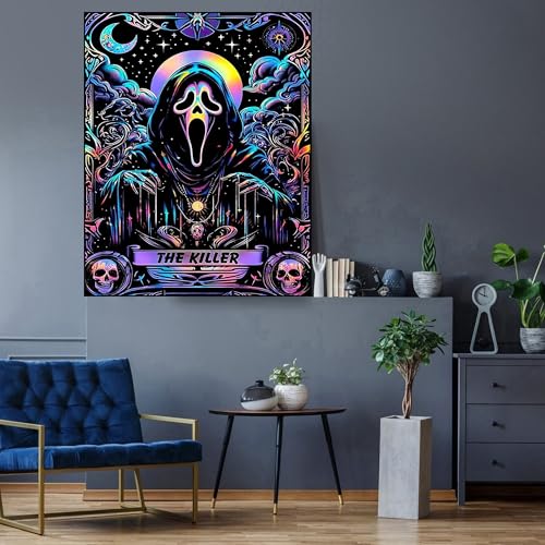Paint by Numbers for Adults, Skull Moon Star Paint by Number Kits on Canvas | Paint by Numbers DIY Acrylic Oil Easy Halloween Painting by Numbers for Beginner Home Wall Decor 16X20 inch (Without Frame)