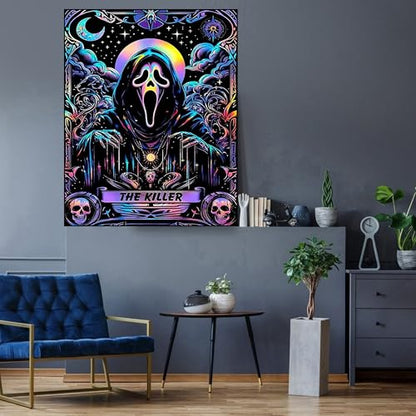 Paint by Numbers for Adults, Skull Moon Star Paint by Number Kits on Canvas | Paint by Numbers DIY Acrylic Oil Easy Halloween Painting by Numbers for Beginner Home Wall Decor 16X20 inch (Without Frame)