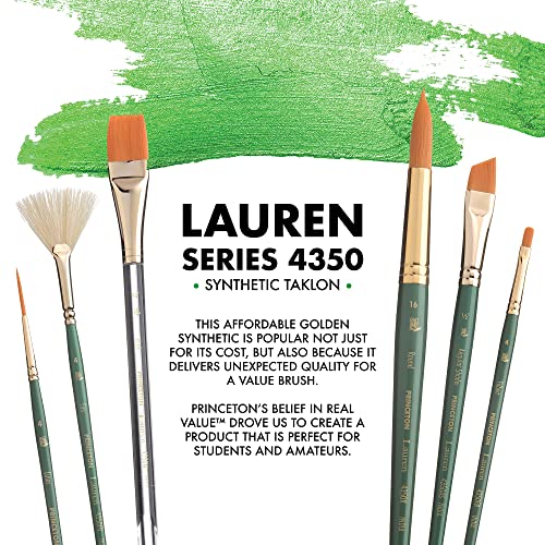 Princeton Lauren Round Brush, Synthetic, Short Handle, Size 10, 1 Count - color: Evergreen, size: Size 10