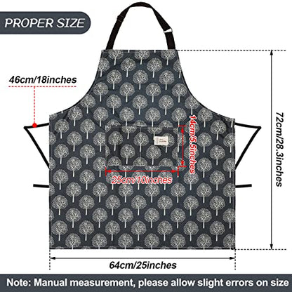 SATINIOR 3 Pieces Waterproof Bib Apron with 2 Pockets Adjustable Cooking Kitchen Apron for Women Men Chef BBQ Baking Cleaning - color: Black, Coffee and Grey