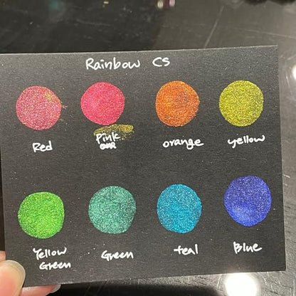 IUILE Handmade Watercolor Paints - Rainbow CS Quarter Pan Set (8 colors) - color: Rainbow CS