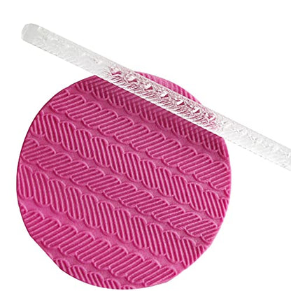 Rengue Acrylic Rolling Pin with 28 Patterns, Compliant Material, Comfortable Grip, 16 X 1 Cm, Lightweight for Dough and Pastry Acrylic Rolling Pin with 28 Patterns, Nan Kitchen (#14) - size: 52003 stripes