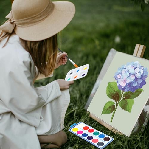 Ctosree 12 Sets Pre Drawn Canvas Kit for Painting Adults Sip and Paint Kit Art Pre Printed Canvas Bulk for Adult Date Night, Art Party & Holiday Gift(Simple Flower,8 x 10 in) - size: 8 x 10 in, style: Simple Flower