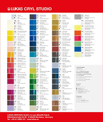 Lukas CRYL Studio Artist Acrylic Paint, Cadmium Yellow Hue, 250 ml Bottle - High Pigment Acrylic Paints for Canvas Painting, Large Scale Works - Medium-Viscosity, Water-Mixable, Fast Drying