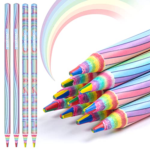 ECOTREE Colored Pencils, Rainbow Colored Pencils for Coloring Books, Drawing Art Supplies, Back to School Supplies, 12 Pack