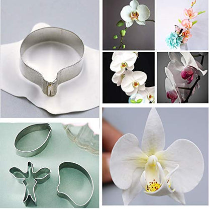 3pcs/set Butterfly Orchid Sugar Flower Cutter Set Fondant Cake Sugarcraft Decorating Tools-Small