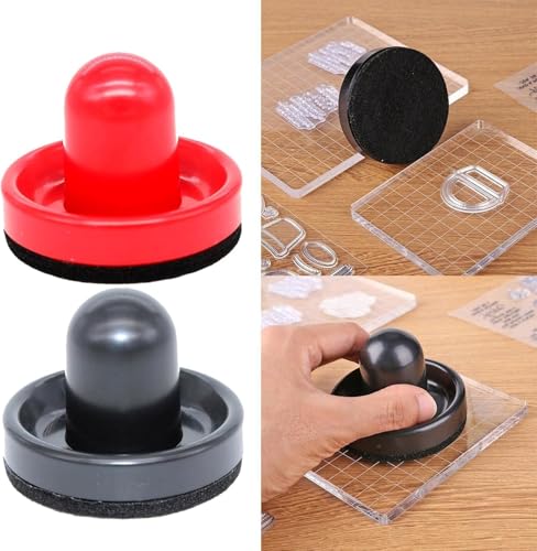 Red Acrylic Stamping Pressure Tool for Clear Stamps Scrapbooking Used to Put Even Pressure On Stamp Platform Precision Press Craft Hand Tools for Scrapbooking Embossing Cardmaking Seal Stamps